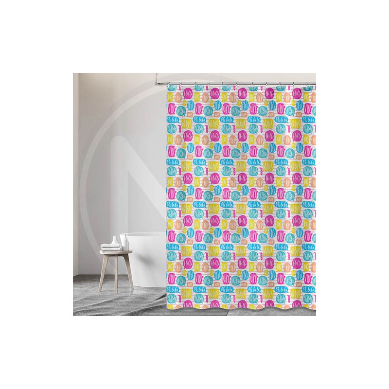 POLYESTER SHOWER CURTAIN "MULTICOLOR" MAURER
