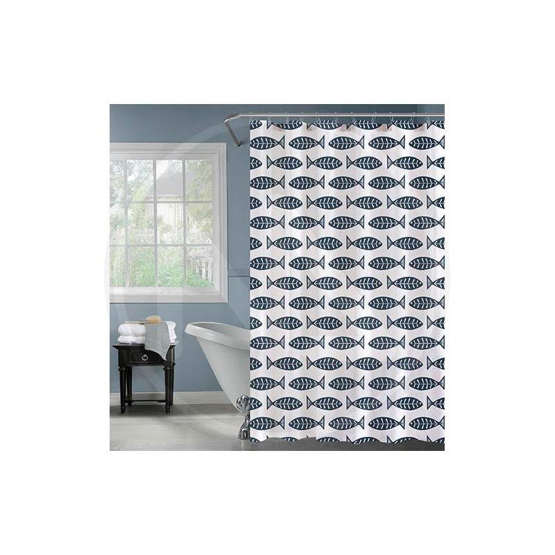 POLYESTER SHOWER CURTAIN "FISH" MAURER