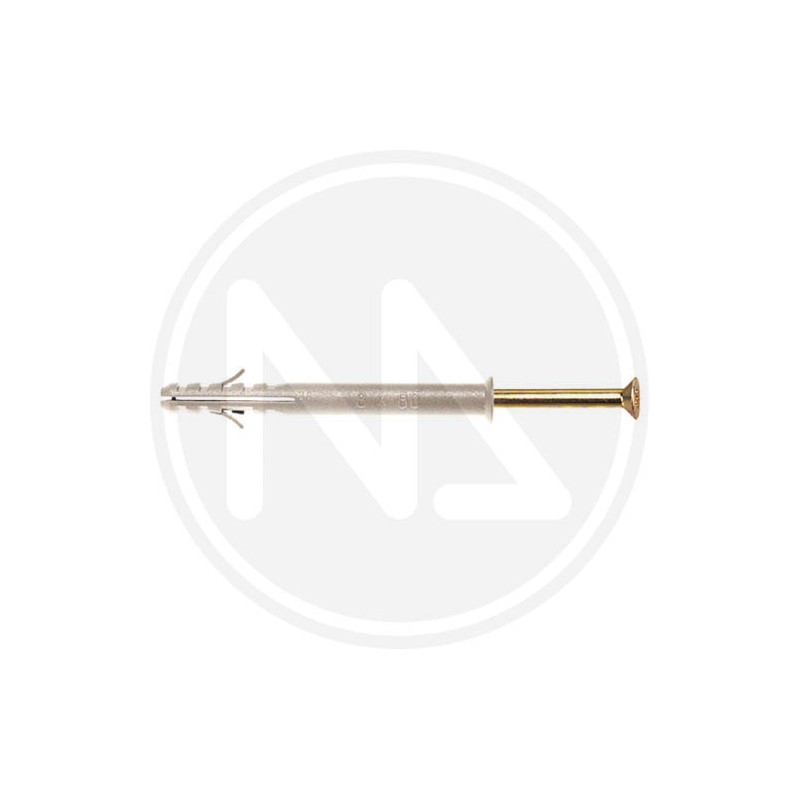 extended nylon plug with flat head screw