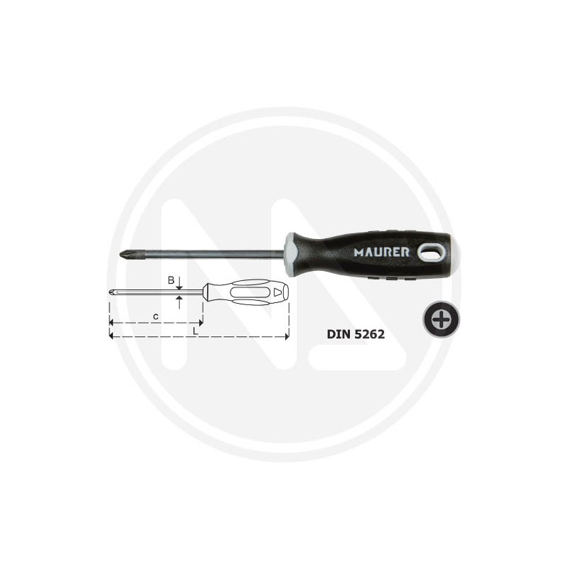 screwdriver for cross heads-ph "s2" maurer plus