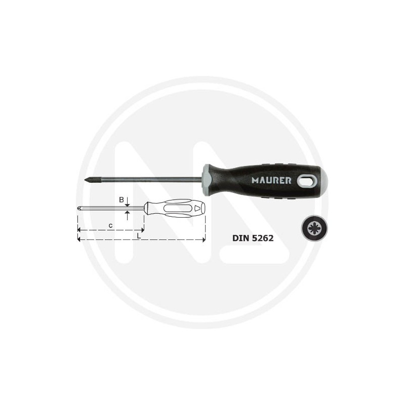 screwdriver for cross heads-pz "s2" maurer plus