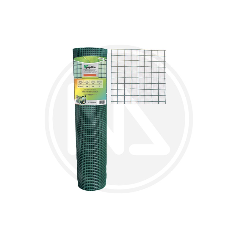 SGS PLASTIC-COATED galvanized electrO-welded wire mesh-"corral plast" 25 mt. papillon