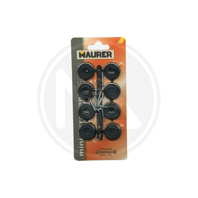 BLACK flat rubber tips under chairs with screws "one price" maurer