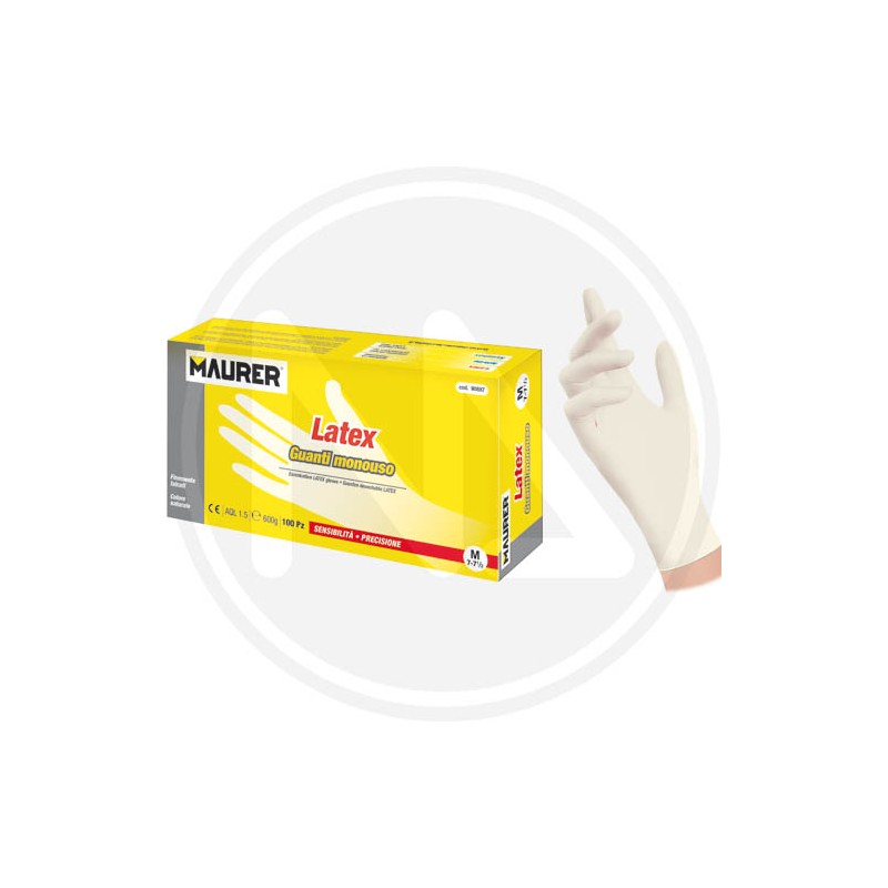 disposable-pure latex gloves "LATEX" maurer