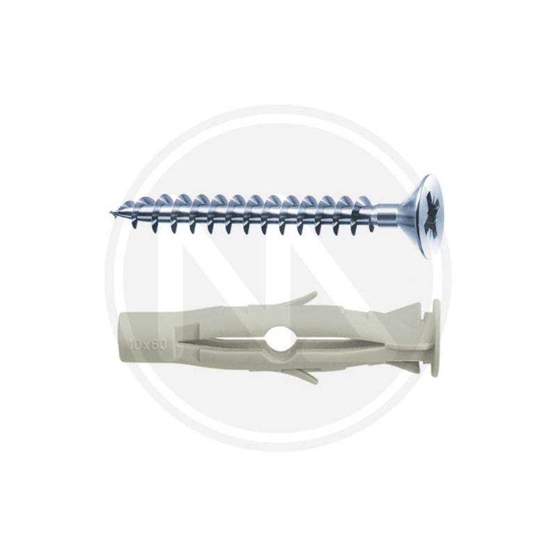 nylon plug with universal flat head screw maurer plus