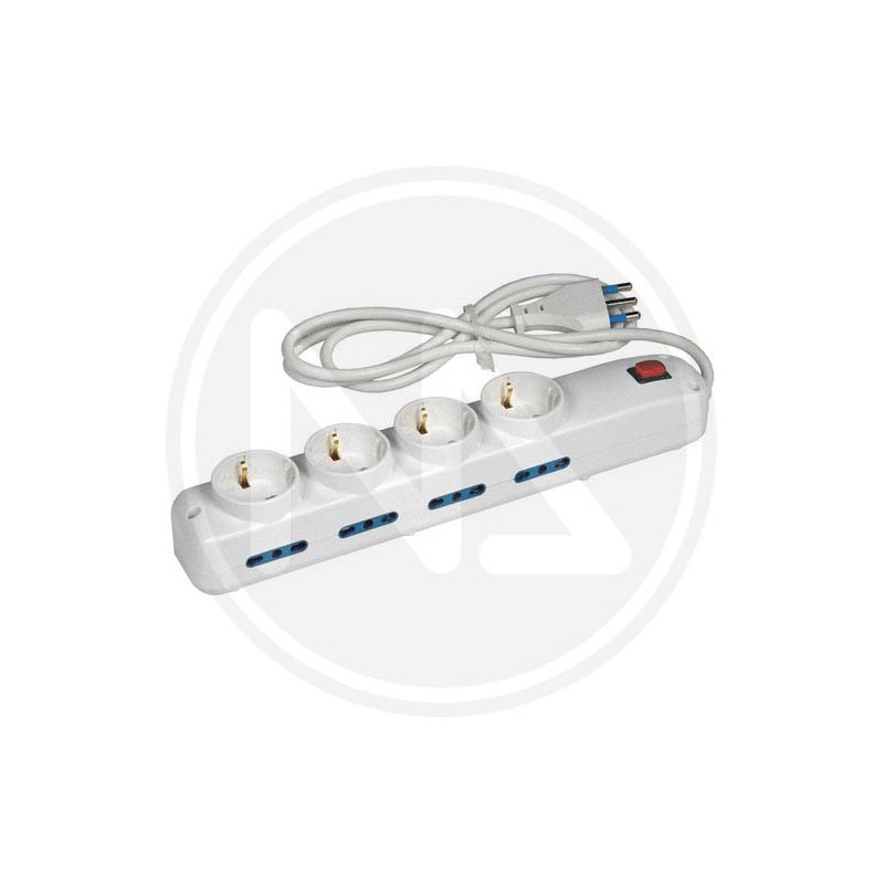 multisocket 4 shuko+8 outlet 2 places with interruptor maurer