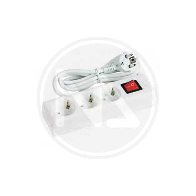 MULTIPRESA 3 SCHuko BIPASSO CON INTERRUtTORE MAURER