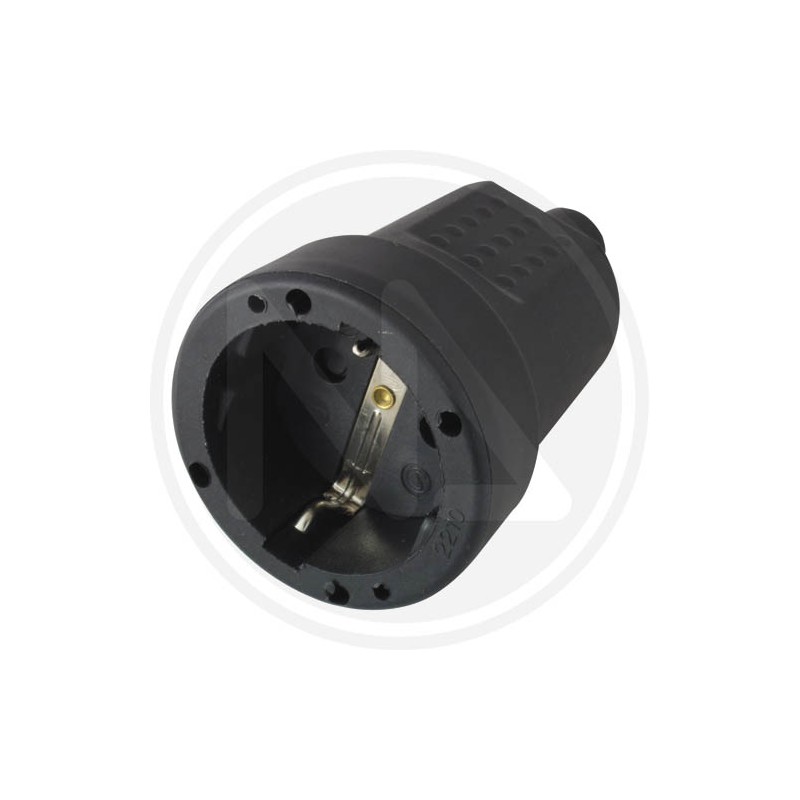 two pole plug socket schuko rubber 16A maurer