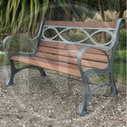 cast iron bench "houston" papillon