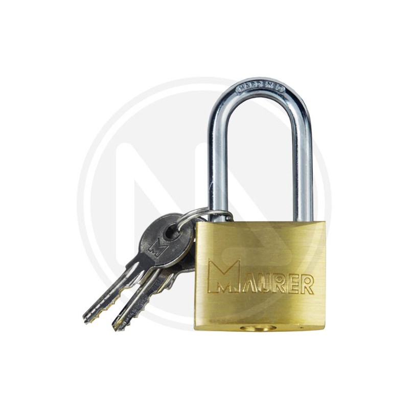heavy brass padlock with EXTRA long arch maurer