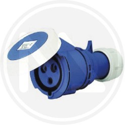 industrial movable socket 2p+t ip 67 blue maurer PLUS