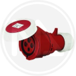 industrial movable socket 3p+t ip 67 red maurer PLUS