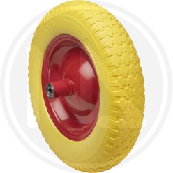 RUOTA PIENA GIALLA CARRIOLA MAURER ASSE 150