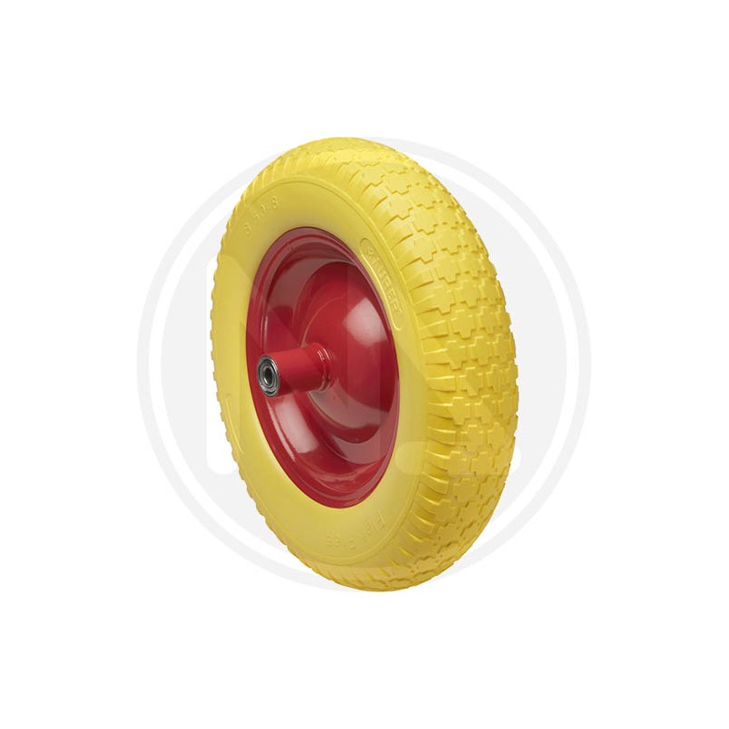 RUOTA PIENA GIALLA CARRIOLA MAURER ASSE 150