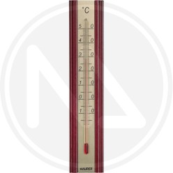 WALL BEECH WOOD AND ALUMINIUM THERMOMETER MAURER