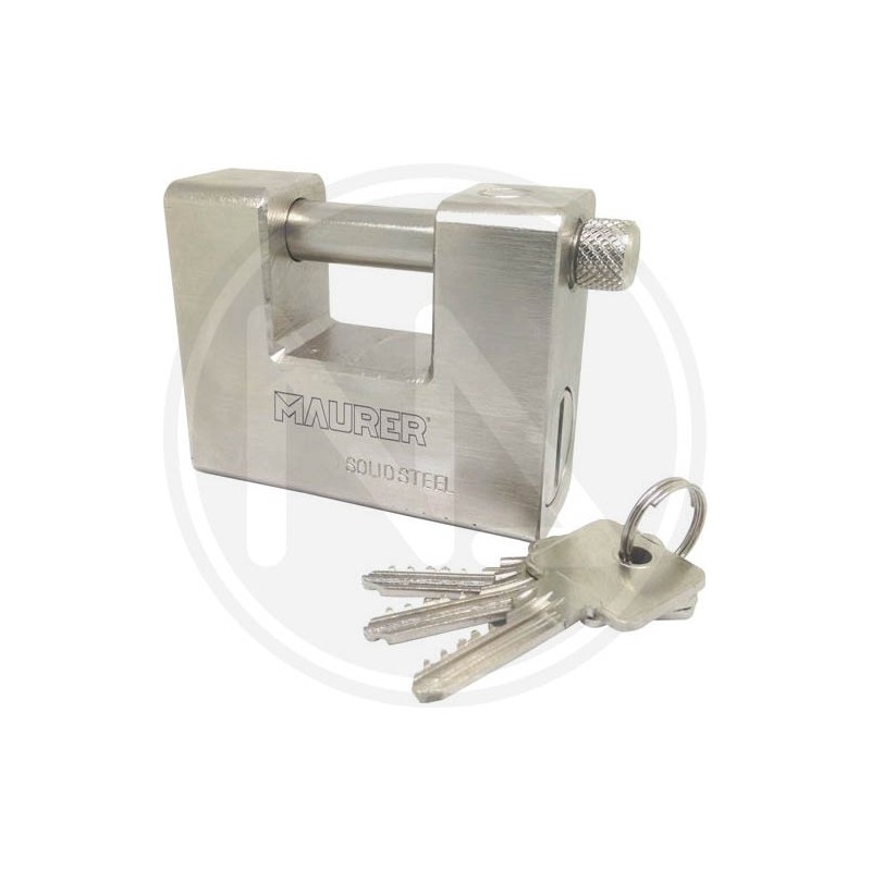 CEMENTED STEEL PADLOCK FOR SHUTTERS MAURER*