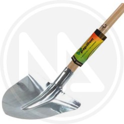 GALVANIZED STEEL POINT SHOVEL WITH FSC WOODEN HANDLE PAPILLON