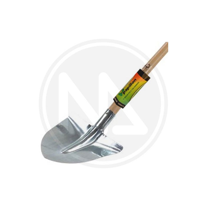 GALVANIZED STEEL POINT SHOVEL WITH FSC WOODEN HANDLE PAPILLON