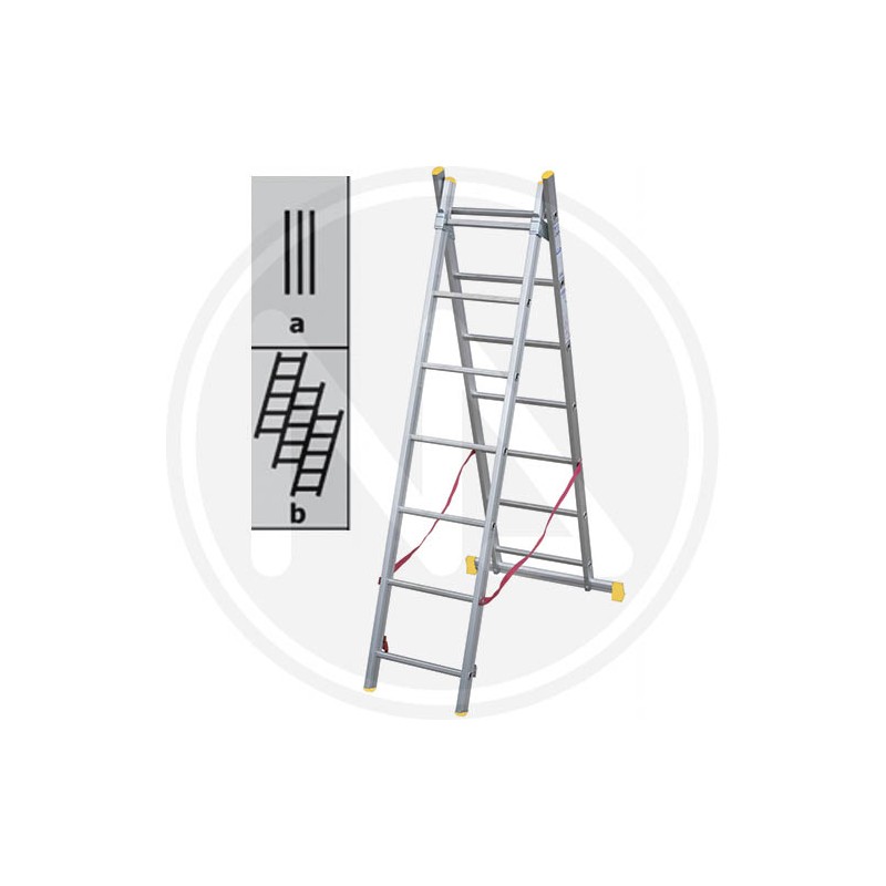 INDUSTRIAL ALUMINIUM LADDER 2 SECTIONS MAURER