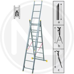 ALUMINIUM EXTENDING TRIPLE LADDER MAURER