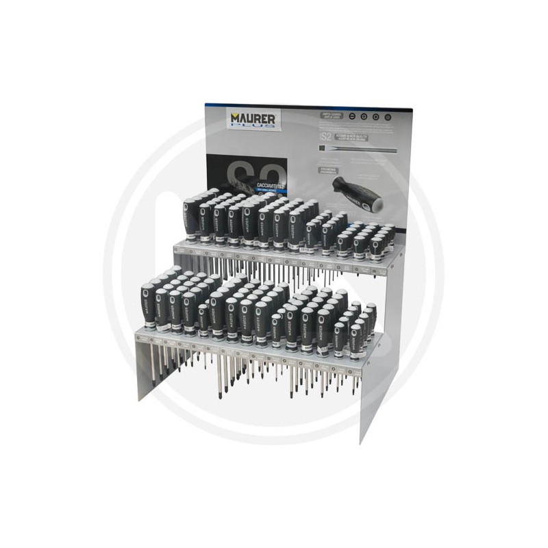 ASSORTMENT AND BENCH EMPTY EXPOSITOR FOR 140 SCREWDRIVERS "S2" MAURER PLUS*