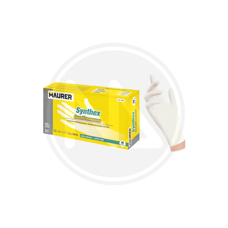 DISPOSABLE LATEX FREE GLOVES "SYNTHEX" MAURER*
