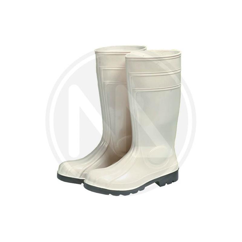 LONG WHITE PVC SAFETY BOOTS