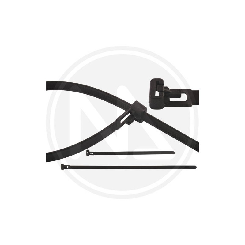 opened NYLON BLACK CABLE TIE MAURER