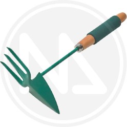 hoe - heart three prong wooden foam handle papillon