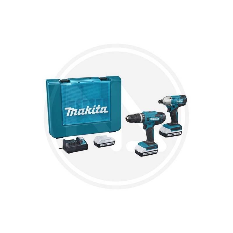 TRAPANO PERCUSSIONE + AVVITATORE A BATTERIA "DK18922A01" MAKITA