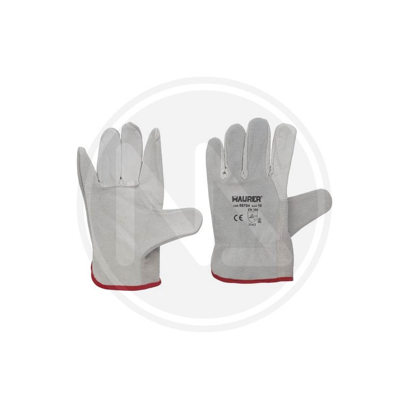 GRAIN-CRUST LEATHER GLOVES "DRIVER" MAURER