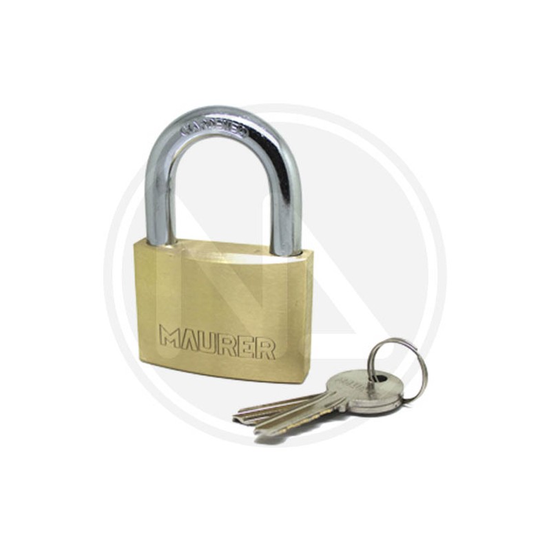 HEAVY BRASS PADLOCK WITH ARCH "KA" MAURER