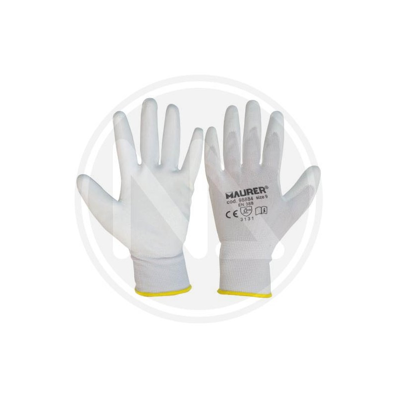 white polyurethan WORK gloves "seattle" maurer