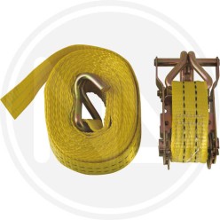 CINGHIE di ancoraggio DOPPIA CON GANCI "U" E criccHETTO 1000 kg. maurer