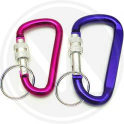 PORTACHIAVI CON ANELLO "moschettone A VITE"