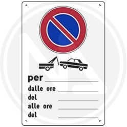 CONSTRUCTION SITE SIGNAGE SIGN "NO PARKING FOR HOURS"