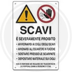 CONSTRUCTION SITE SIGN "EXCAVATIONS"