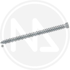 zincplated screws for concrete tx cheese head 7,5 mm.