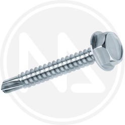 SELF-PERFORATING WHITE GALVANIZED METAL SCREWS TE CC*