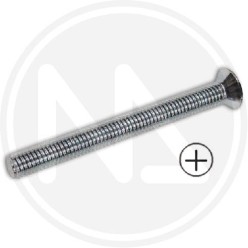 zincplated class 4-8 metal screws cr flat head 3 mm