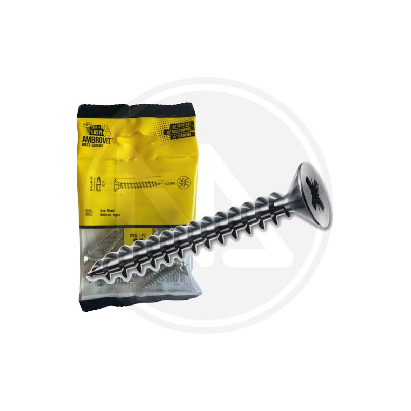 viti per TRUCIOLARE tsp CR zincate in blister 50 pz AMBROVIT