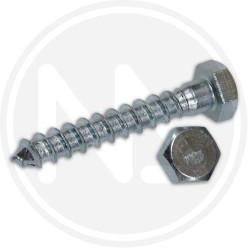 zincplated wood screws hex head 10 mm