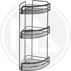CESTELLO ANGOLARE 3 PIANI "ORIGIN LAVA" METALTEX