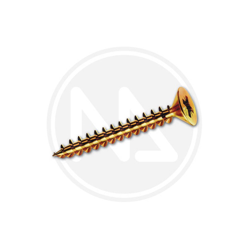 yellow zincplated CHIPBOARD screws cr flat head 3 mm AMBROVIT
