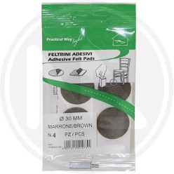 FELTRINO ADESIVO tondo MARRONE