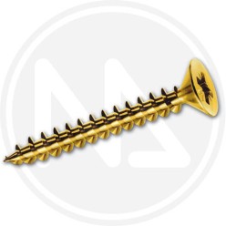 brassplated wood screws cr flat head 4,5 mm panelvit