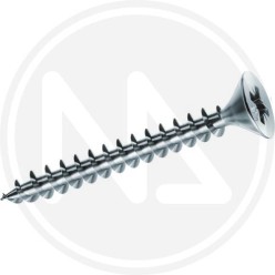 ZINCPLATED CHIPBOARD SCREWS CR FLAT HEAD 3,5 MM.