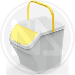 TORRE "stack 'n sort" WASTE DISTRIBUTION BIN WHITE-YELLOW