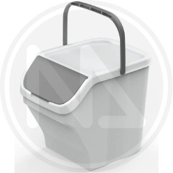 TORRE "stack 'n sort" WASTE DISTRIBUTION BIN  WHITE-GREY