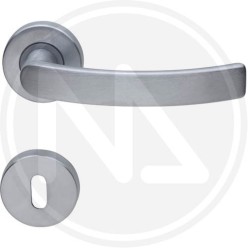 MANIGLIA PER PORTA CROMO SATINATA "IDEA"